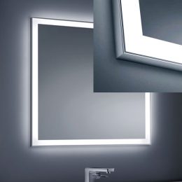 Square Front Lit Mirror - Solavanti Lighting